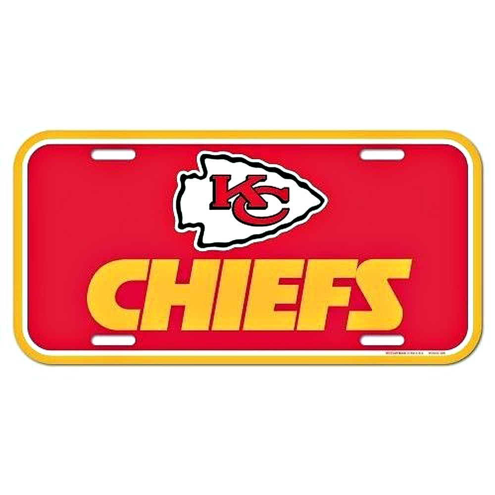 New!! KANSAS CITY CHIEFS FOOTBALL NFL LICENSE PLATE PLASTIC CAR TRUCK FRONT TAG | eBay